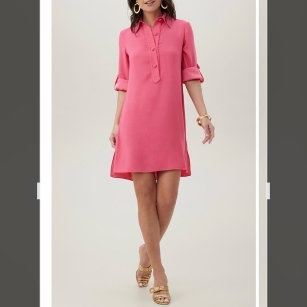 Trina Turk Portrait Collar Shirtdress in Flower Child Size M